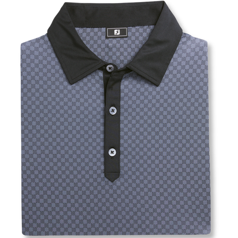 Áo Golf Tay Ngắn FootJoy Checker Jacquard, Self Collar 32577 | FootJoy