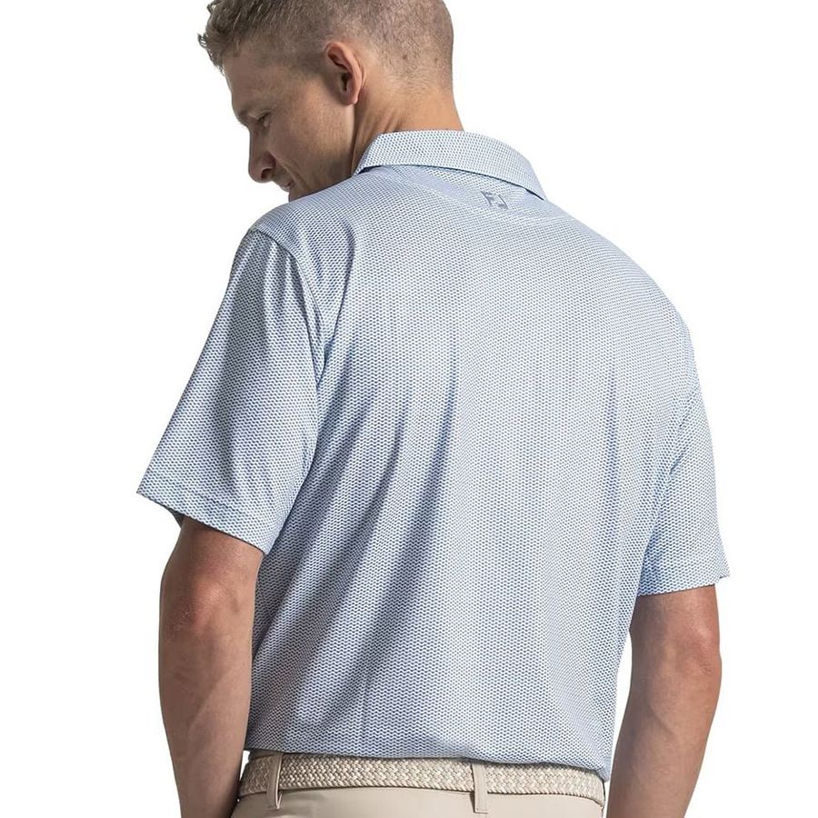Áo Golf Tay Ngắn  FJ Wave Print Lisle Self Collar 39494 | Foot