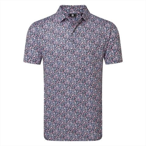 Áo Golf Nam Tay Ngắn Meadow Print Lisle Self Collar 39451 | Footjoy