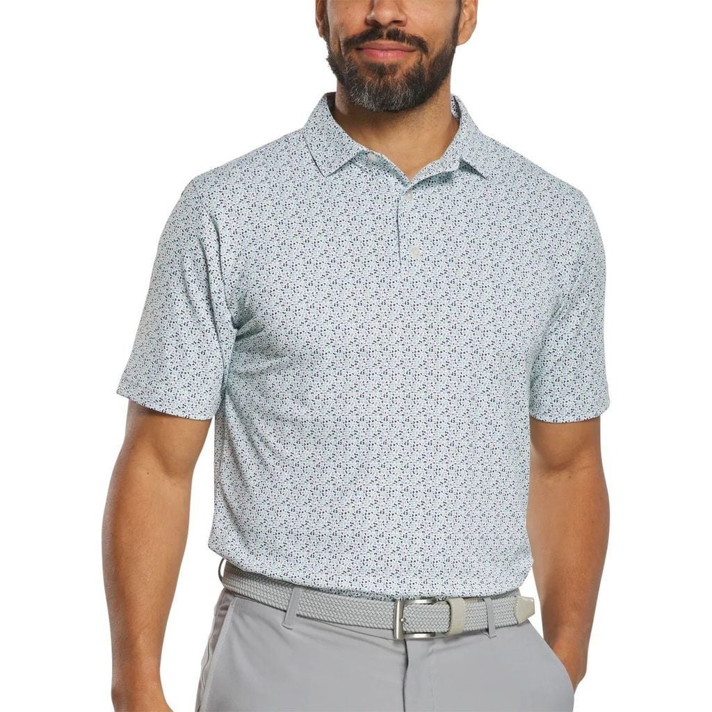 Áo golf nam tay ngắn Gamer Print Pique White / Steel Blue / Navy / Sea