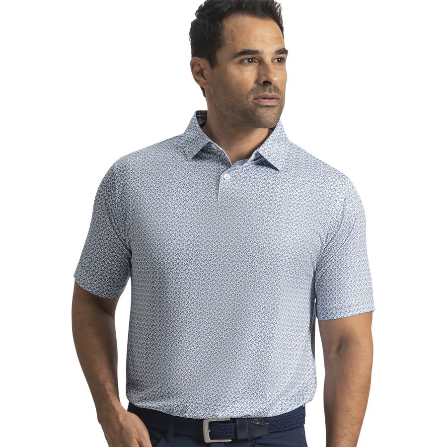Áo Golf Tay Ngắn Floral Mark Lisle Self Collar  39460 | Foo