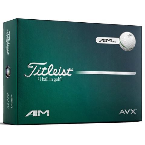 Hộp 12 Bóng golf AVX AIM Trắng 3 lớp 2026 | Titleist