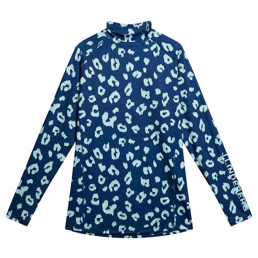 Áo golf nam tay dài Aello Soft Compression Print Savanna Estate Blue G