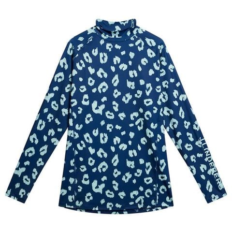 Áo golf nam tay dài Aello Soft Compression Print Savanna Estate Blue GMJT09169-O498 | J.Lindeberg