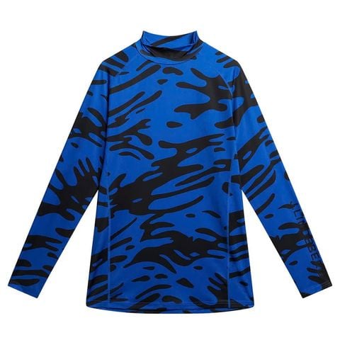 Áo golf nam tay dài Aello Soft Compression Print Neptune Nautical Blue GMJT09169-O496 | J.Lindeberg