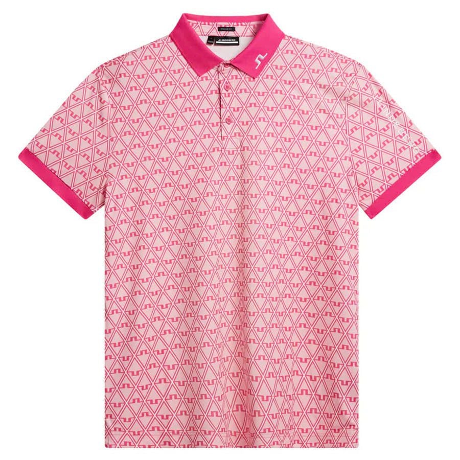 Áo golf nam tay ngắn Tour Tech Reg Fit Print Polo Geo Powder Pink GMJT