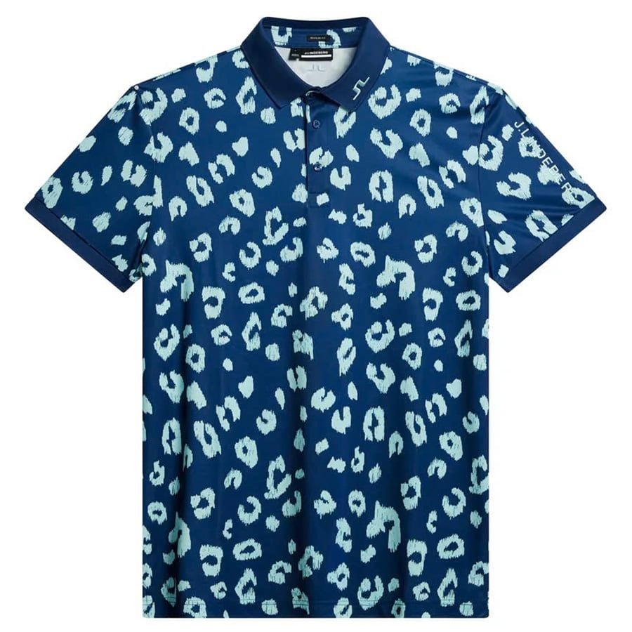 Áo golf nam tay ngắn Tour Tech Reg Fit Print Polo Savanna Estate Blue