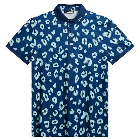 Áo golf nam tay ngắn Tour Tech Reg Fit Print Polo Savanna Estate Blue GMJT09167-O498 | J.Lindeberg