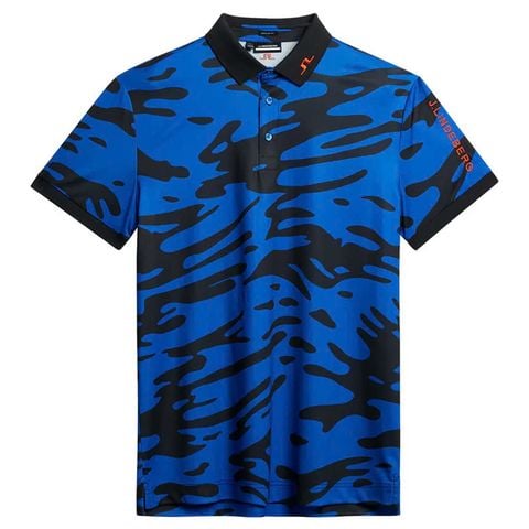 Áo golf nam tay ngắn Tour Tech Reg Fit Print Polo Neptune Nautical Blue GMJT09167-O496 | J.Lindeberg