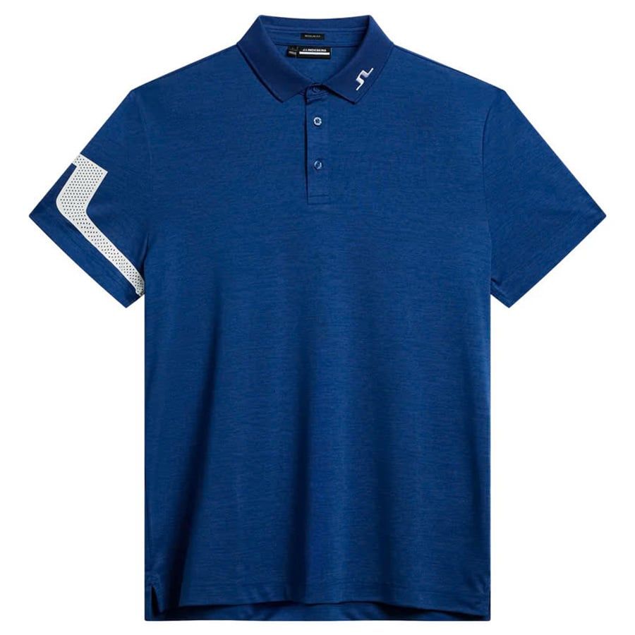 Áo golf nam tay ngắn Heath Regular Fit Polo Estate Blue Melange GMJT09
