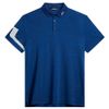 Áo golf nam tay ngắn Heath Regular Fit Polo Estate Blue Melange GMJT09159-O488 | J.Lindeberg