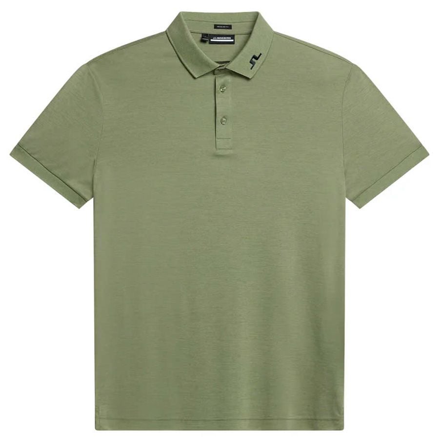 Áo golf nam tay ngắn KV Regular Fit Polo Oil Green Melange GMJT09158-M