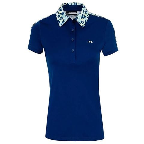 Áo golf nữ tay ngắn Cara Polo Estate Blue GWJT09012-O341 | J.Lindeberg