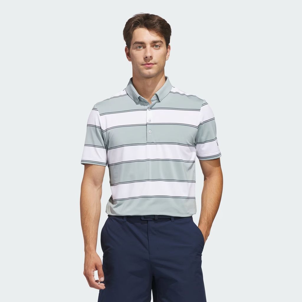 Áo Golf Nam Tay Ngắn Ult+ Jumbo Strp Wosa/White Same/Blanc JZ0478 | Ad