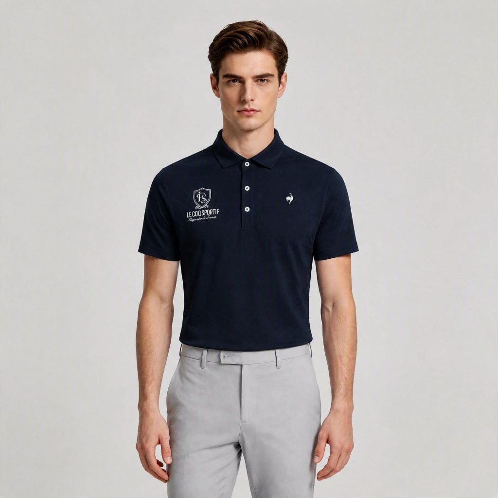 Áo Golf Nam Tay Ngắn LG6SHS15MV-NV00 | Le Coq Sportif