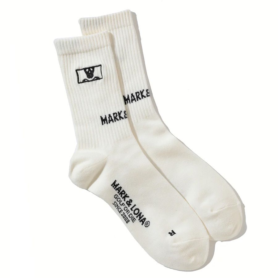 Vớ golf nam Pave Socks 25-27cm MLF-4A-FS32 (White)  | MARK & LONA
