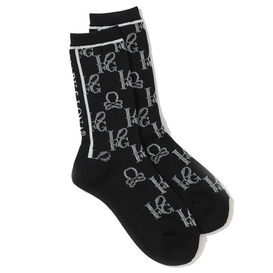 Vớ golf nữ cổ cao Ever Monogram Socks MLF-5A-FS33 ( Black ) | MARK & L