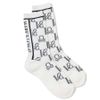 Vớ golf nữ cổ cao Ever Monogram Socks MLF-5A-FS33 ( White/Black ) | MARK & LONA