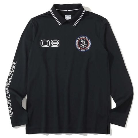 Áo golf nam tay dài Octa8 Performance Long-Sleeve Polo MLM-5A-AP02  (Black) | MARK & LONA