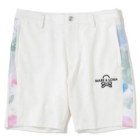 Quần shorts golf nam Pulse Camo Structured knit Shorts MLM-5A-AT09 (White) | MARK & LONA