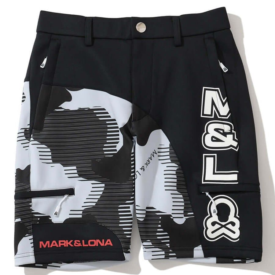 Quần shorts golf nam Flow Camo Shorts MLM-5A-AT13 (Black) | MARK & LON