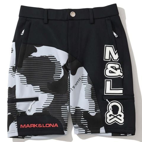 Quần shorts golf nam Flow Camo Shorts MLM-5A-AT13 (Black) | MARK & LONA
