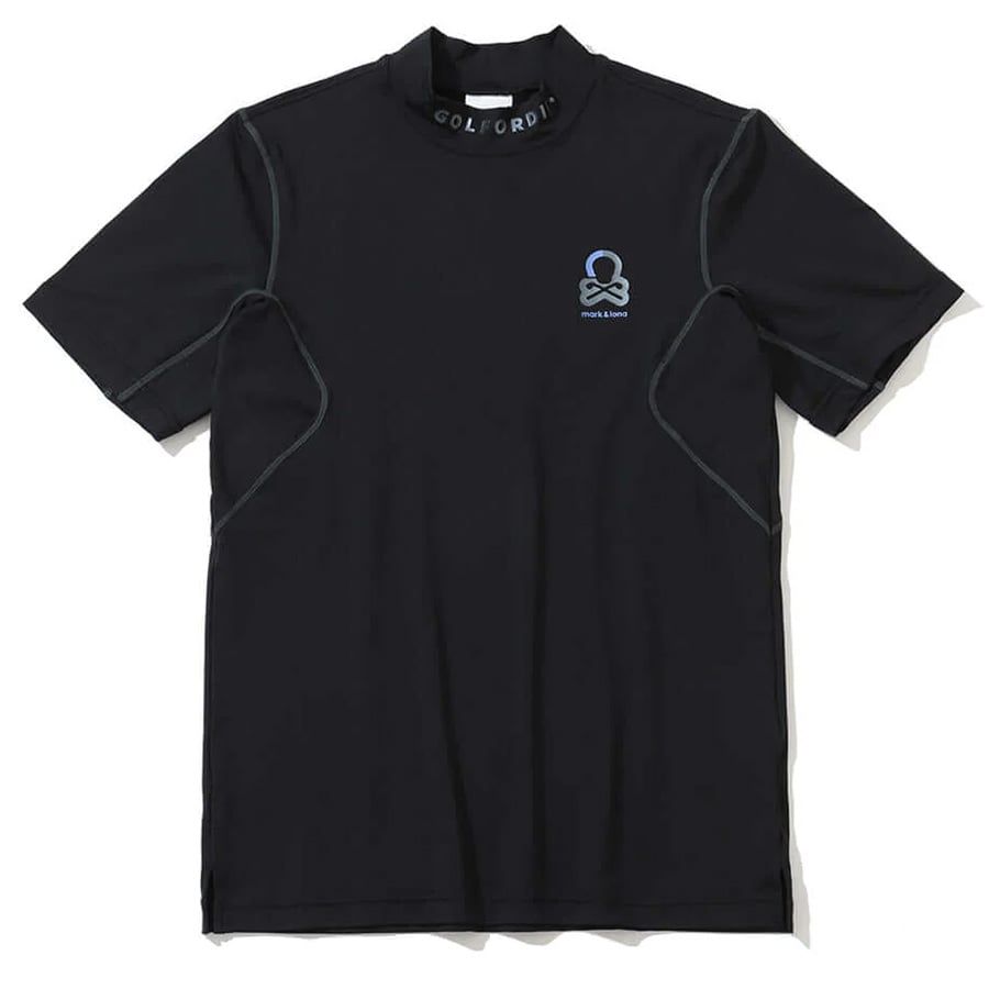 Áo golf nam tay ngắn Fluxx Mock Neck Shirt MLM-5C-AA02 (Black) | MARK