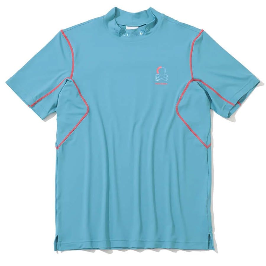 Áo golf nam tay ngắn Fluxx Mock Neck Shirt MLM-5C-AA02 (Blue) | MARK &