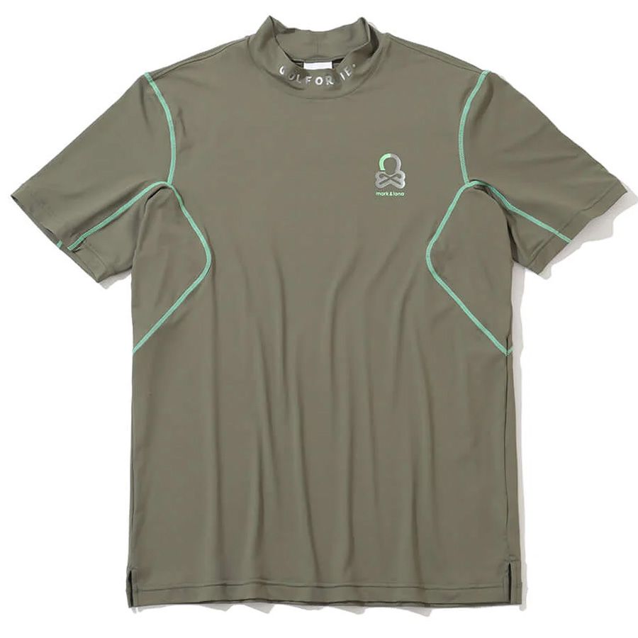 Áo golf nam tay ngắn Fluxx Mock Neck Shirt MLM-5C-AA02 (Khaki) | MARK