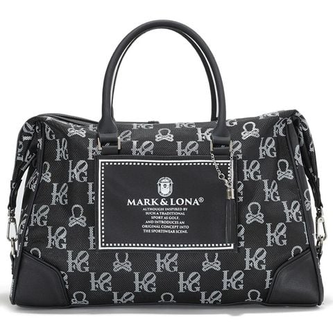 Túi golf xách tay Ever Monogram Mesh Boston Bag MLS-5A-SB31  (Black) | MARK & LONA