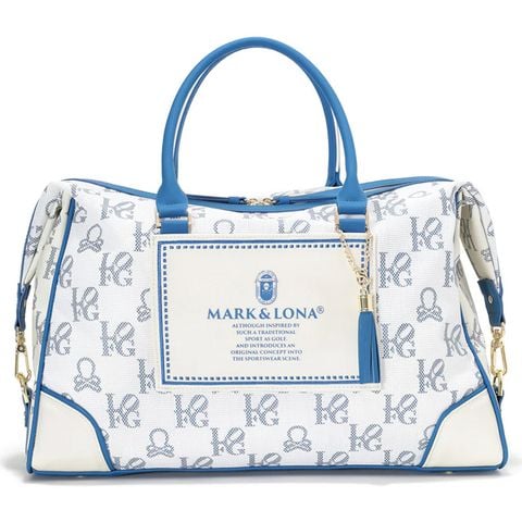 Túi golf xách tay Ever Monogram Mesh Boston Bag MLS-5A-SB31 (Blue) | MARK & LONA