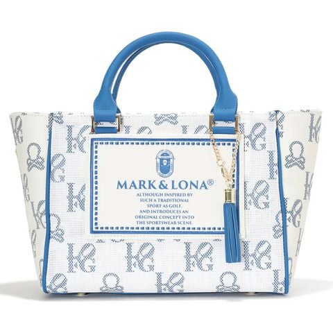Túi golf cầm tay nữ Ever Monogram Mesh Cart Bag MLS-5A-SB32 (Blue) | MARK & LONA