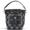 Túi golf cầm tay nữ Ever Monogram Mesh Cinch Bag MLS-5A-SB33 (Black) | MARK & LONA