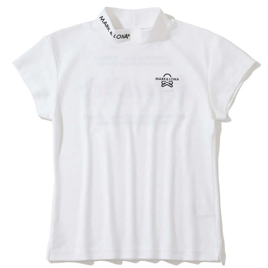 Áo golf nữ tay ngắn Gene Leopard Mock Neck MLW-5A-AA03 (White) | MARK 