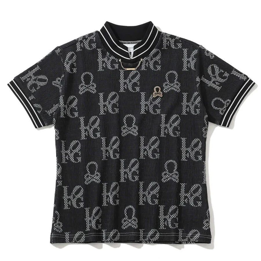 Áo golf nữ tay ngắn Ever Monogram Mock Neck Tee MLW-5A-AA04 (Black) |