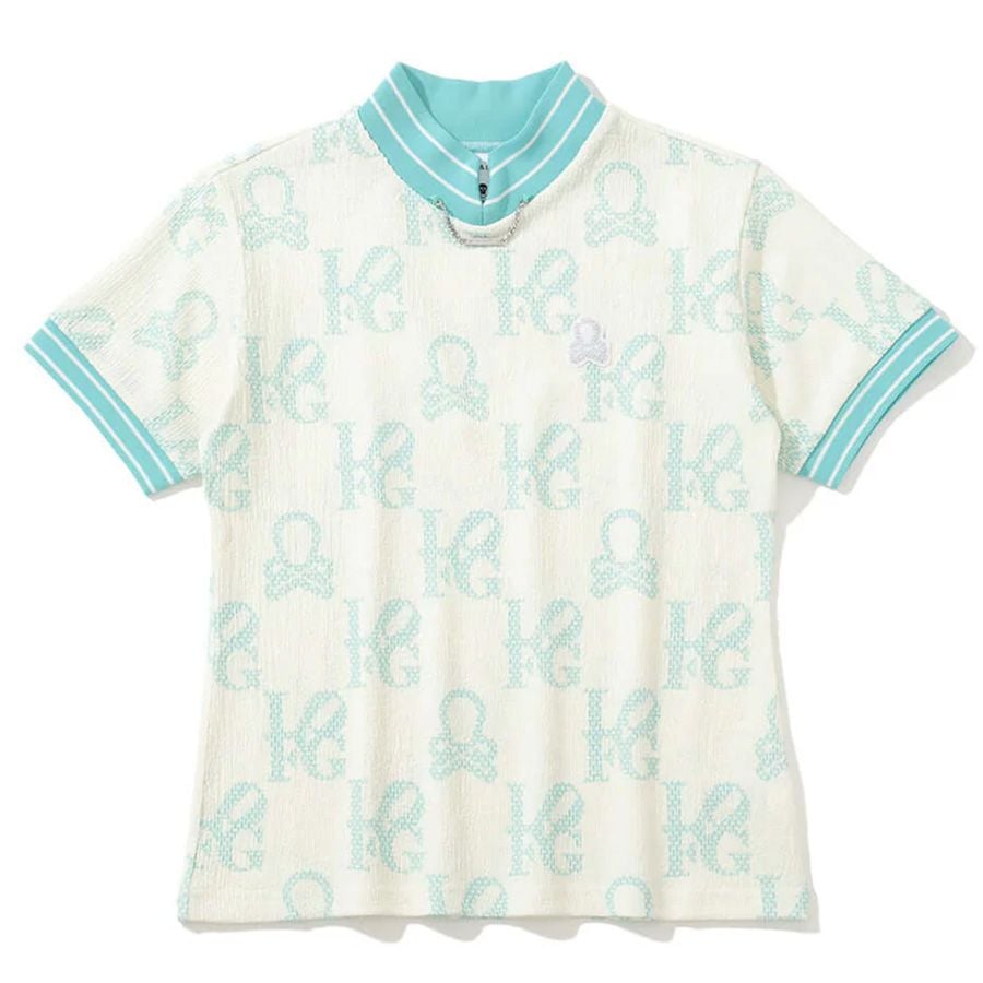 Áo golf nữ tay ngắn Ever Monogram Mock Neck Tee MLW-5A-AA04 (Mint) | M