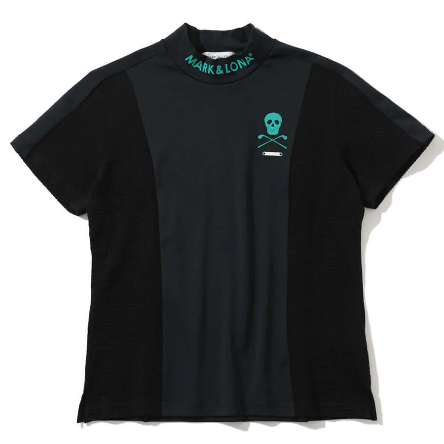 Áo golf nữ tay ngắn Calde Panel Mock Neck MLW-5A-AA05 (Black) | MARK &