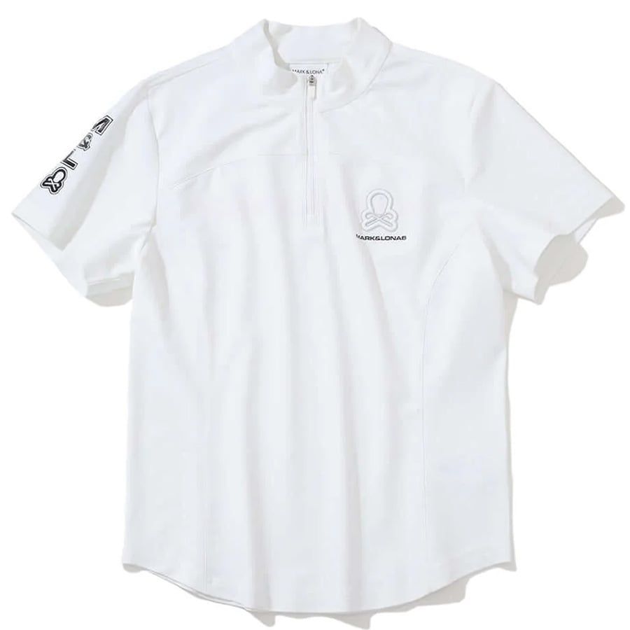 Áo golf nữ tay ngắn Ever RoundHem Zip Tee MLW-5A-AA07  (White) | MARK 