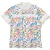 Áo golf nữ tay ngắn Trans Camo Shirring Mock MLW-5A-AA08 (Multi) | MARK & LONA