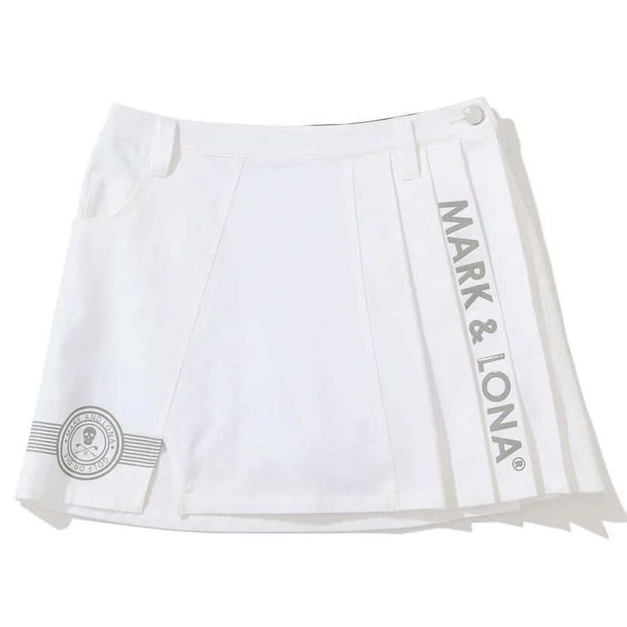 Váy golf Lotta Asym Pleated Mini Skirt MLW-5A-AE02 (White) | MARK & LO