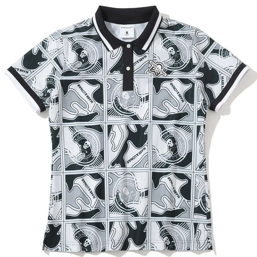 Áo golf nữ tay ngắn Gauge Block Pattern Polo MLW-5A-AP01 (Black) | MAR