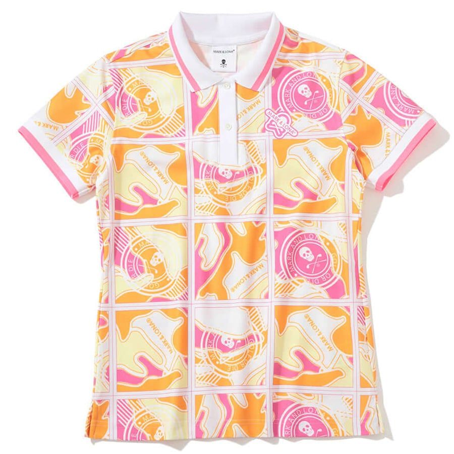 Áo golf nữ tay ngắn Gauge Block Pattern Polo MLW-5A-AP01 (Pink) | MARK