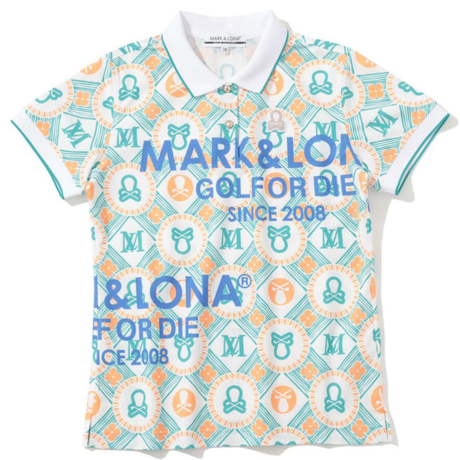 Áo golf nữ tay ngắn Aura Monogram Polo MLW-5A-AP05 (Green) | MARK & LO
