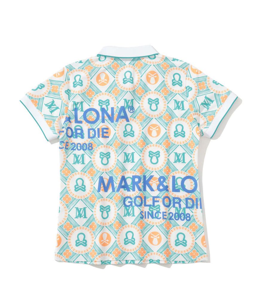 Áo golf nữ tay ngắn Aura Monogram Polo MLW-5A-AP05 (Green) | MARK & LO