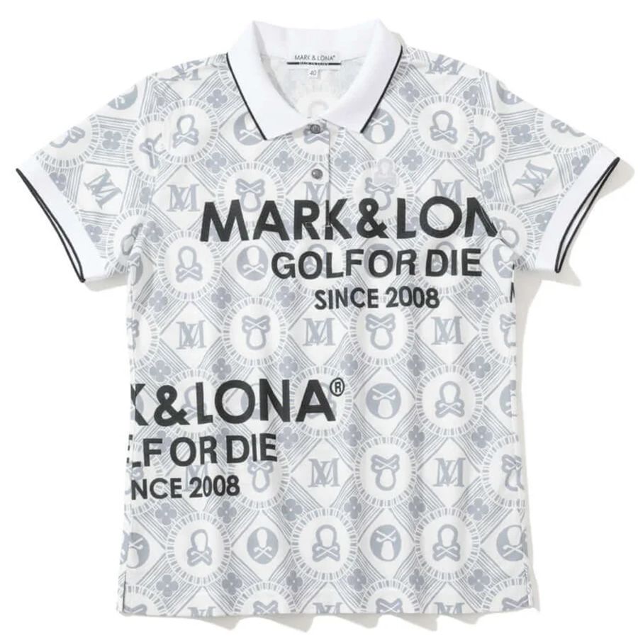 Áo golf nữ tay ngắn Aura Monogram Polo MLW-5A-AP05 (Grey) | MARK & LON