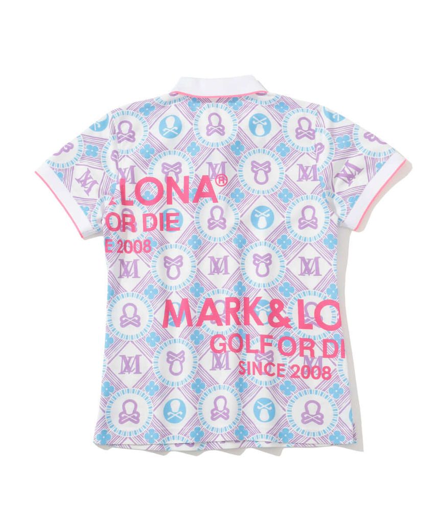Áo golf nữ tay ngắn Aura Monogram Polo MLW-5A-AP05 (Purple) | MARK & L