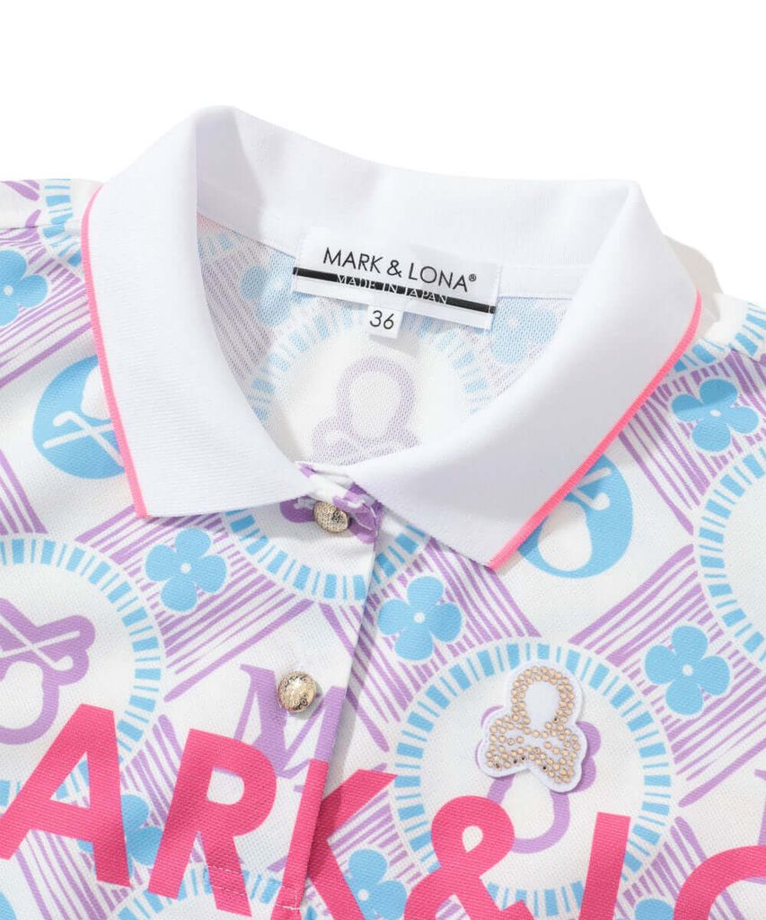 Áo golf nữ tay ngắn Aura Monogram Polo MLW-5A-AP05 (Purple) | MARK & L