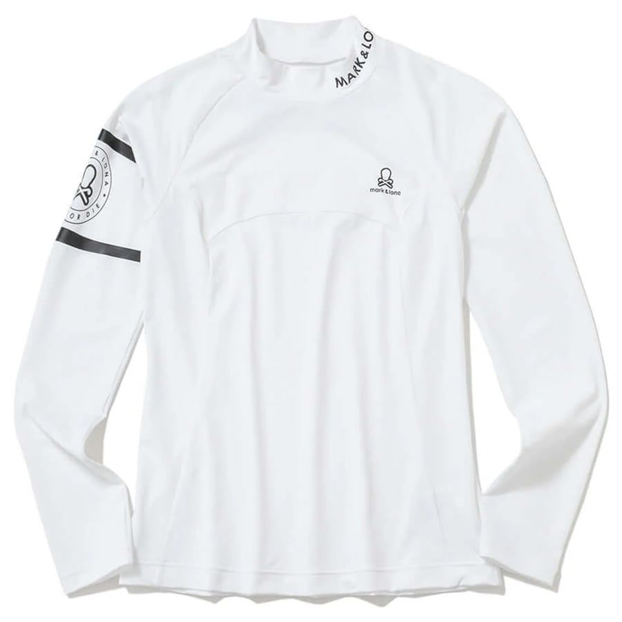 Áo golf nữ tay dài Whip it Active Mock MLW-5C-AU01 (White) | MARK & LO