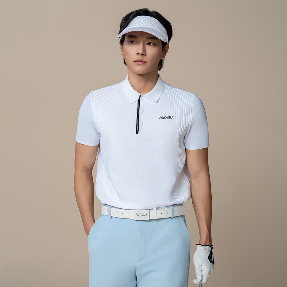 Áo golf nam tay ngắn BRIGHT WHITE HMLC707T238 | HONMA