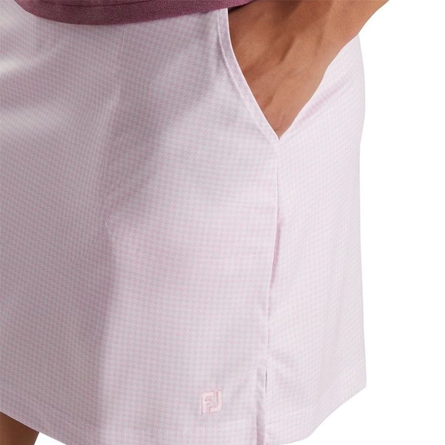 Váy golf WOMEN'S KNIT SKORT - 87358 PINK HOUNDSTOOTH | FootJoy